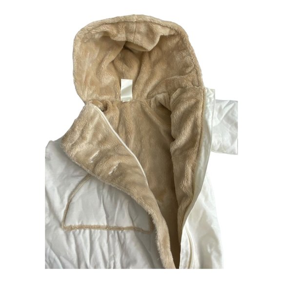 Old Navy Plush Bunting Winter Snow Suit 0-3 Months Furry Fleece Inside - Picture 8 of 14